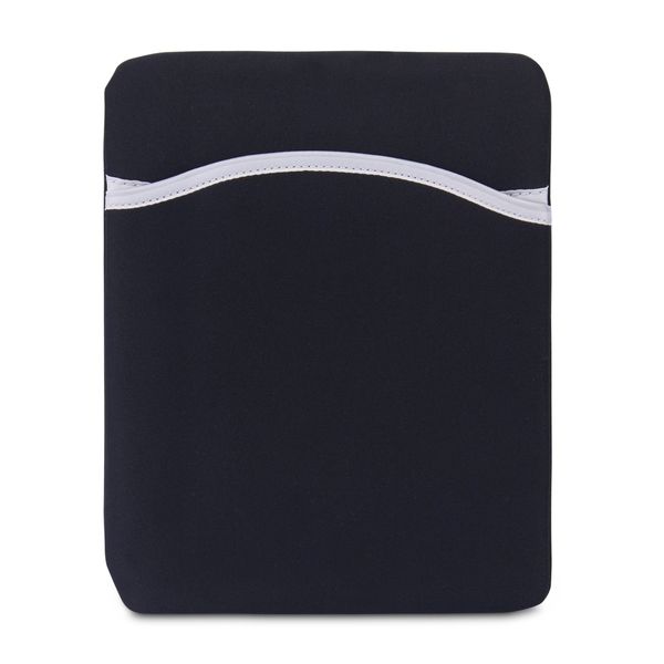 Tablet Sleeve - Neoprene - Soft - Black - White Stripe - 10 Inches