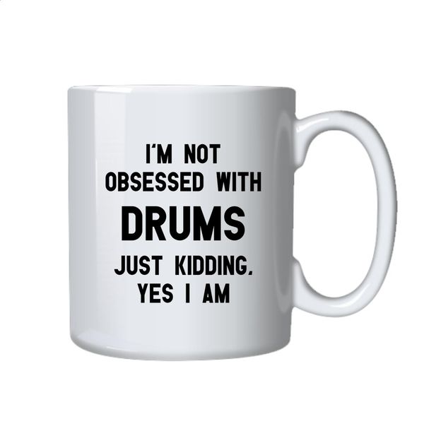 Drums Coffee Mug - For a Drummer, Makes a Great Gift For Birthday Christmas