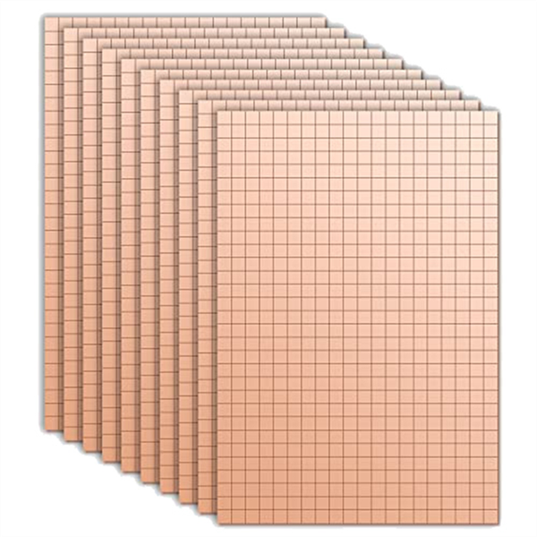 10 Sheets Glass Tile Glass Mirrors Mosaic Tiles Sticker Rose Gold)