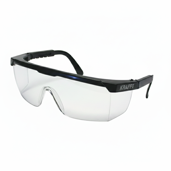 Krafft Clear Safety Glasses with Scratch-Resistant Lenses - 2 Pack