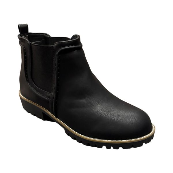 Women's Ankle Chelsea Boot with Low Block Heel