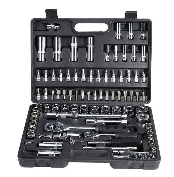 94 Piece Socket and Wrench Set 1/2" 1/4