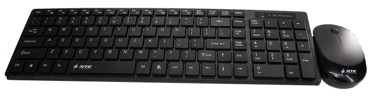 Ultra-Thin 2.4Ghz Wireless keyboard &amp; Mouse Set - KM-07 - Black