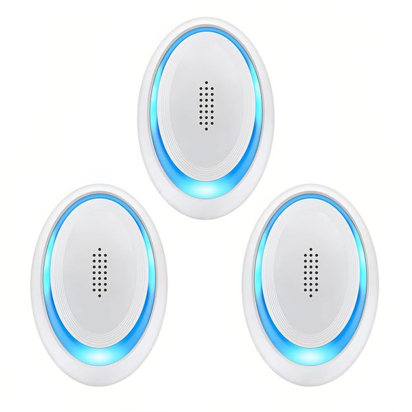 3 Piece Ultrasonic Pest Repeller, Mouse Repellent - Plug-in Pest Control