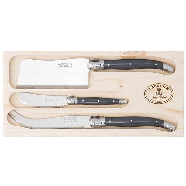 Laguiole by Jean Dubost 3 Piece Cheese Set-Grey
