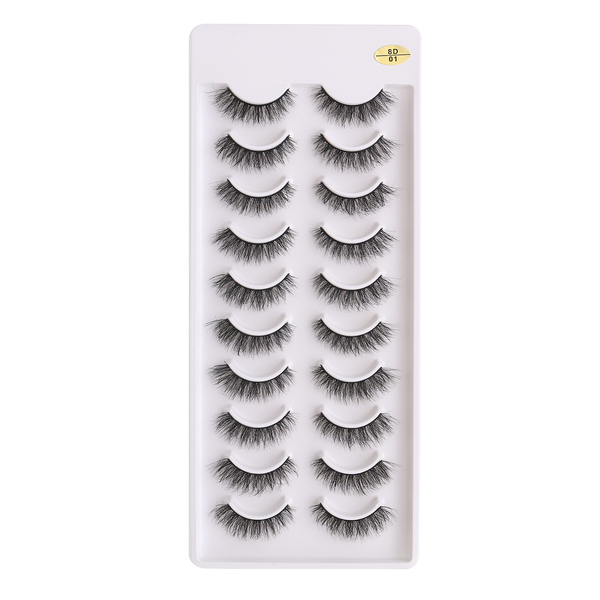 Natural multi-layered 3D thick fried eyelashes