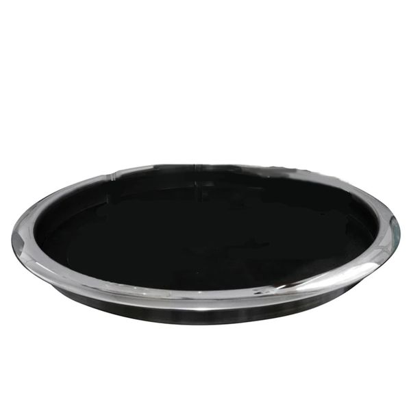 Stainless Steel Serving Tray with Non-Slip Insert