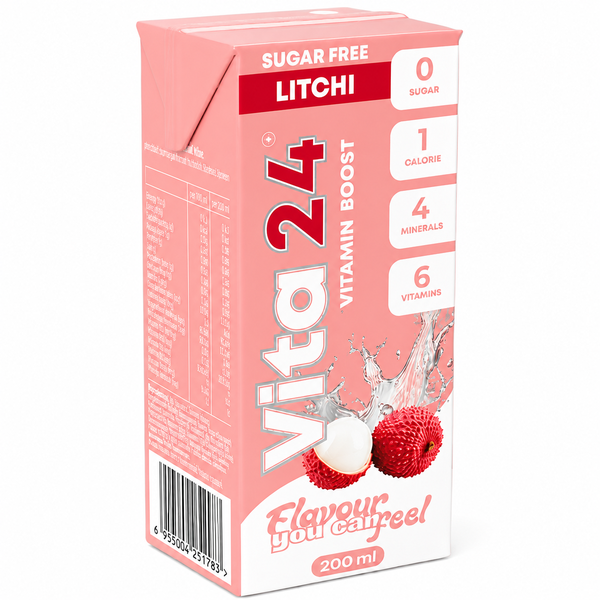Vita24 Litchi Flavoured Vitamin Drink 200ml - Pack of 6