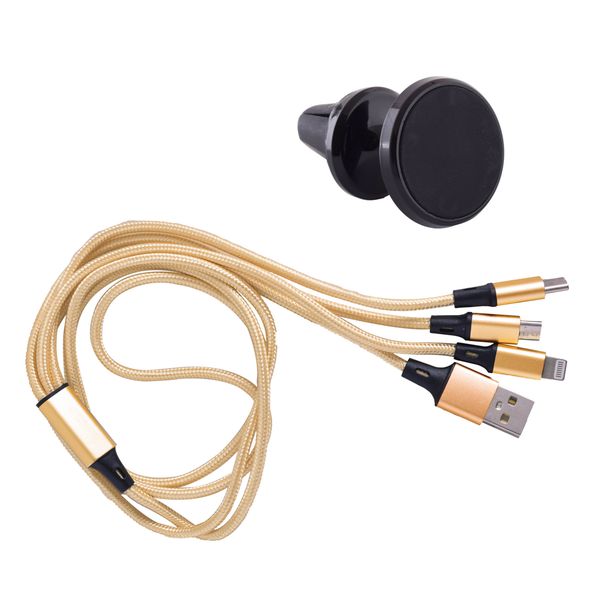 Car Cell Phone Holder &amp; Charger Bundle Pack
