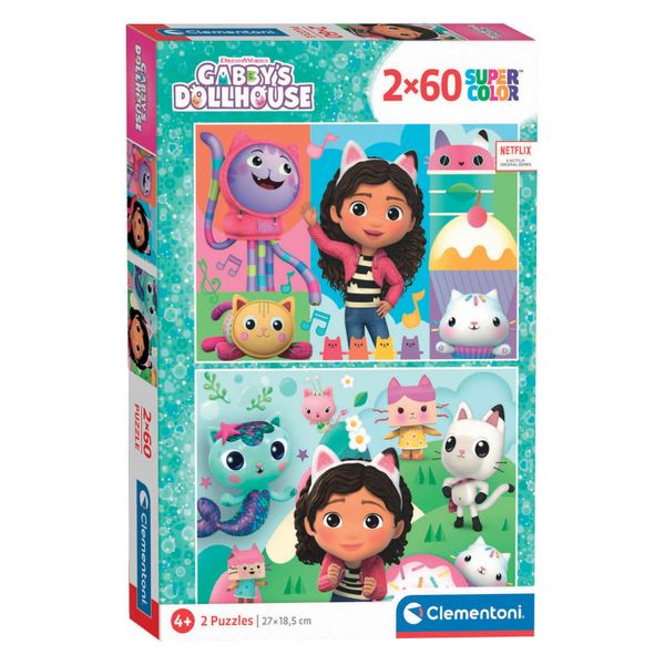 Clementoni 2 x 60 Piece Puzzle Gabby'S Dollhouse