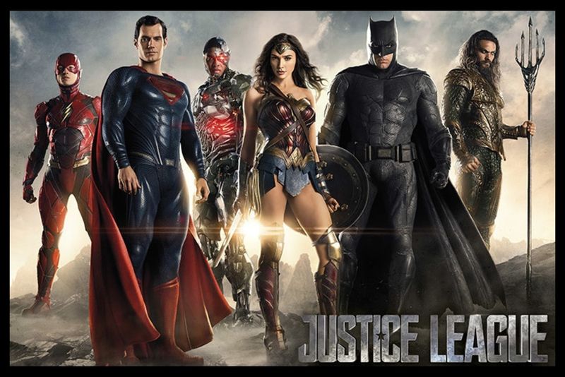 DC Comics - Justice League Movie Poster with Black Frame