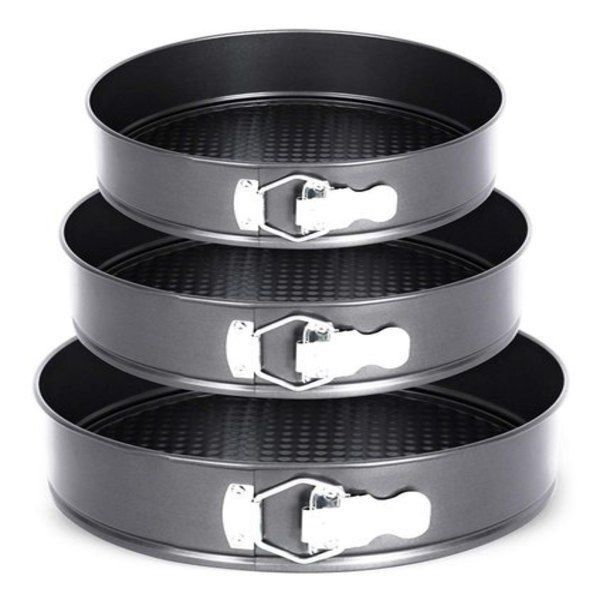 Set of 3 Non-Stick Pan Cake Mould Carbon Steel Round Pan