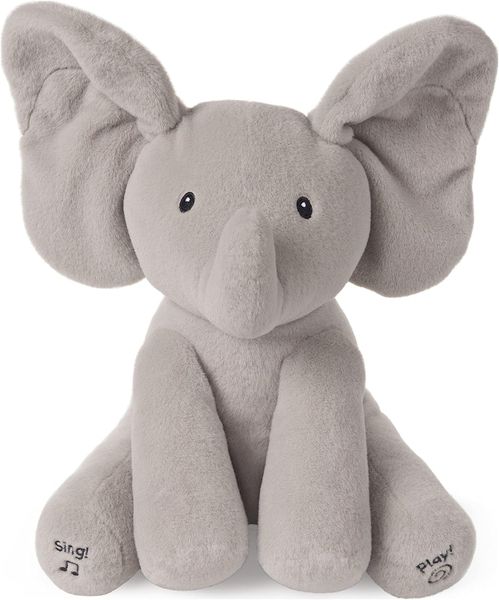 Singing Elephant Plush Peekaboo - Full Grey