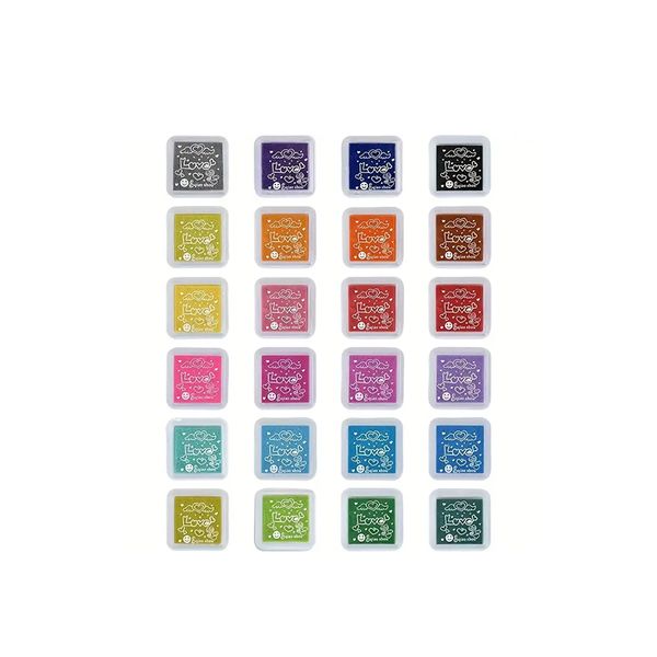 Trocraft Mixed-Color Ink Stamp Pad 24pc