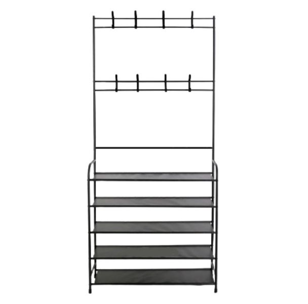 Multifunction 5-Tier Coat &amp; Shoe Shelf Rack Orga image