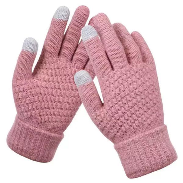 Women Winter Warm Touch Screen Gloves Knitted Thick Gloves for Clod Weather