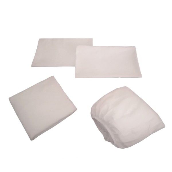 4 Piece White Bed Sheet Set