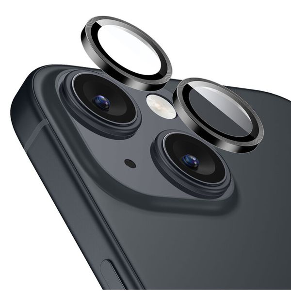 Camera Lens Tempered Glass Lens Protector Compatible With IP16/16plus-Black