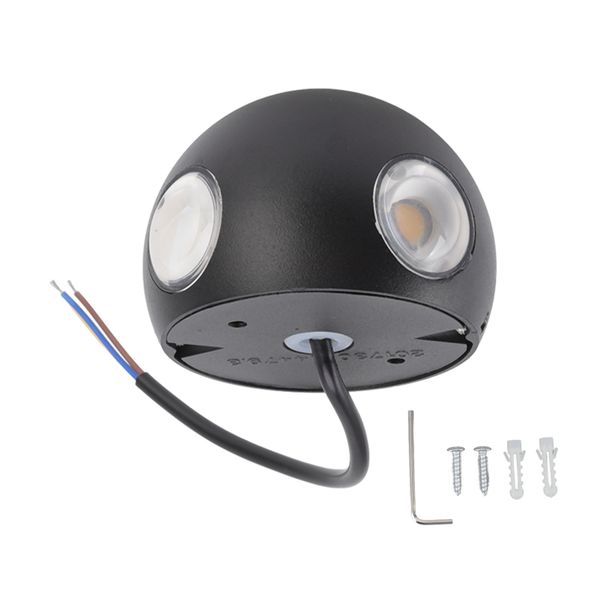 12W COB Globe Wall Light 4-Sided Outdoor