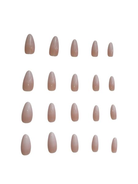 Nude Almond Shape Press On Nails