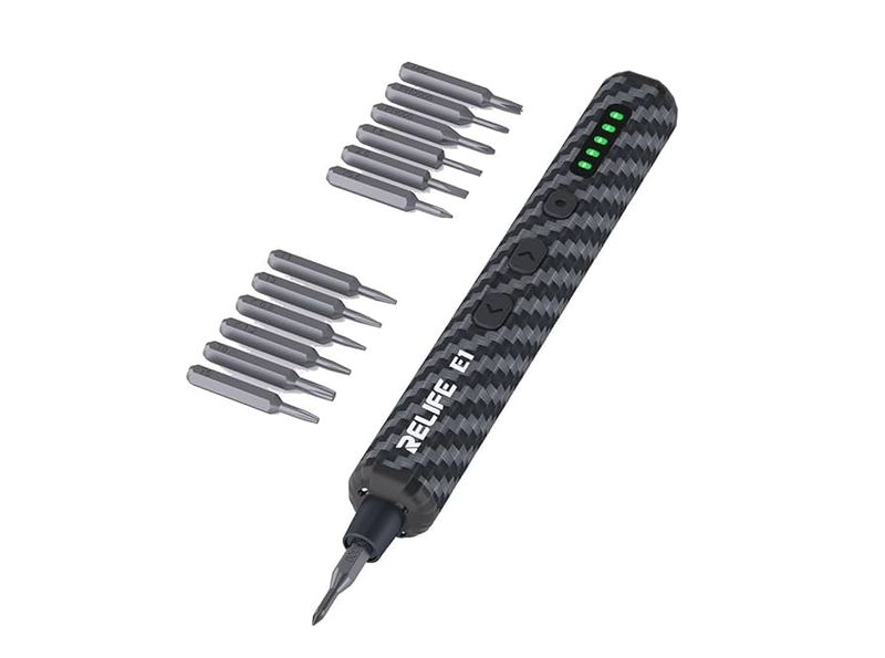 RELIFE E1 Carbon Fiber Electric Screwdriver Set for electronics Repair