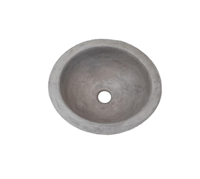 Charcoal Bespoke Round Concrete Drop-In Sink 43x43x15cm