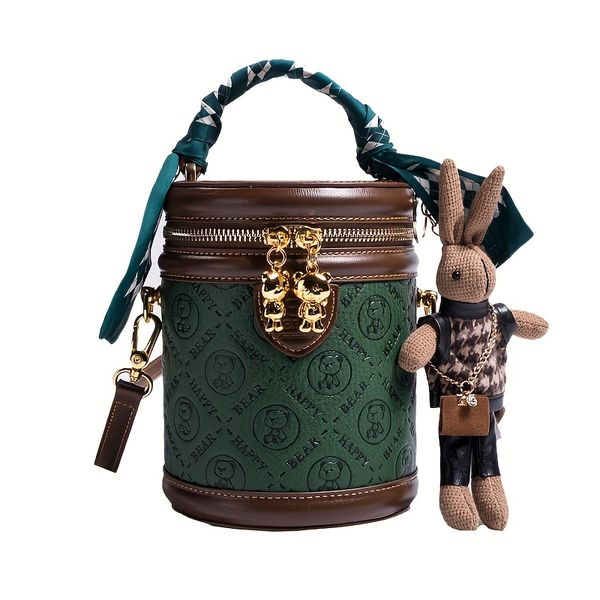 Mini Bear Cylinder Tote Bag