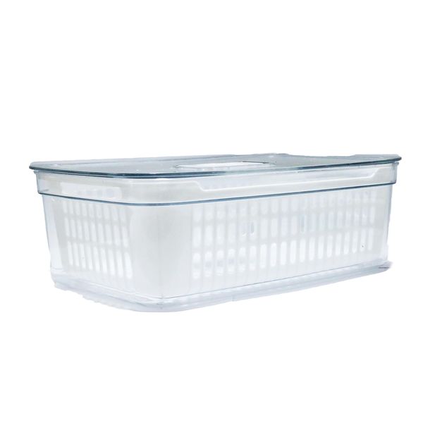 Excellent Houseware Fridge Container with Drainer Basket &amp; Vent - 3600ml