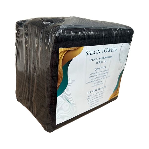 Microfiber Salon Towels Large Pack of 10 (50 x 90cm)