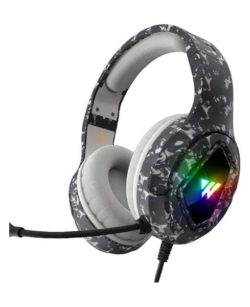 Wired LED Gaming Headphones With Omnidirectional Microphone - Black