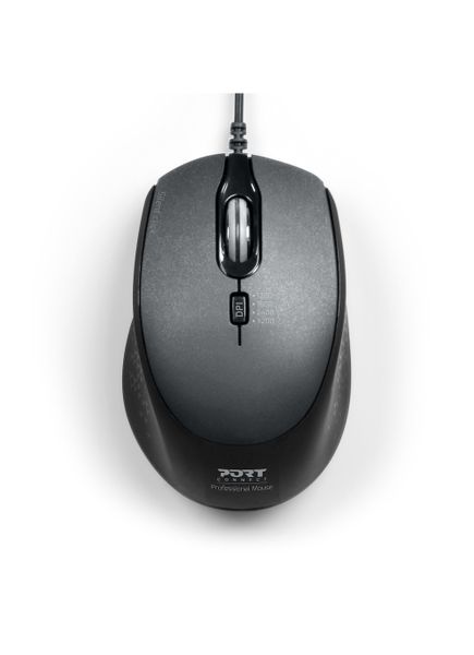 Port Office Pro Wired Silent Mouse Black