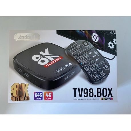TV Box Andowl 4KTV98.BOXi Quad Core CPU 4gb /Flash 64GB/ Android 10 /LAN/  Video 4K/