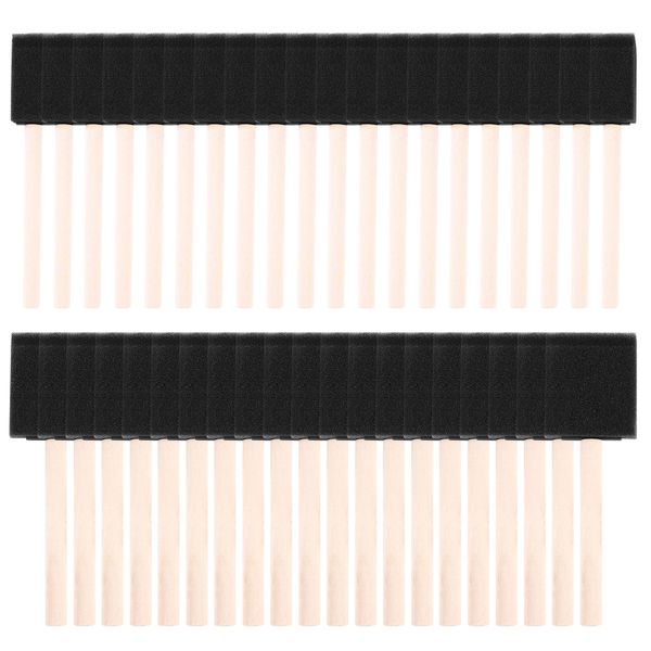 40 Pcs Sponge Paint Brush Wood Handle Painting Tool for Art Supplies