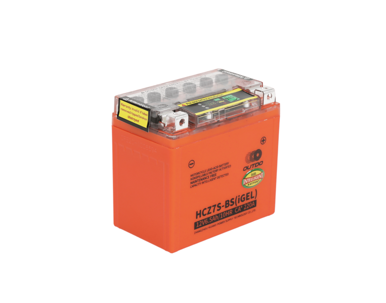 OUTDO HCZ7S-BS (IGEL) - Motorcycle Battery - 12V-6.5Ah