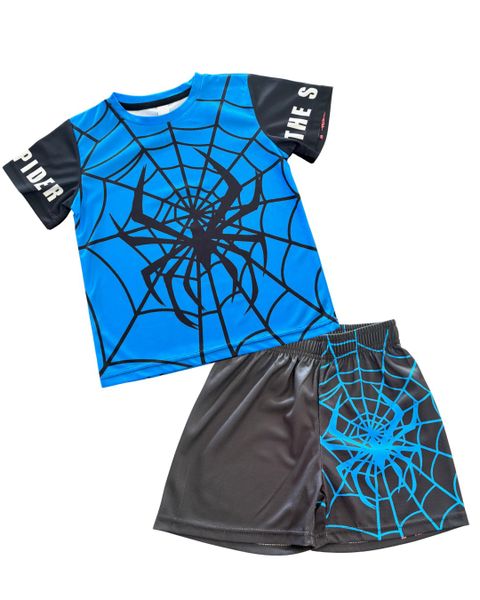 Kiddies 2 Piece Set - Spider Web - T-shirt And Shorts