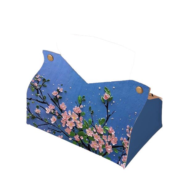 Creative Oil Painting Style Floral Tissue Box Storage Bag
