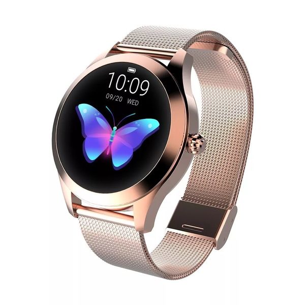 Ladies Heart Rate Compatible Android IOS smartwatch KW10