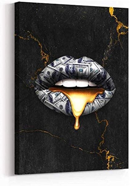 Cotton Canvas - Fashion Wall Art - Gold and Black