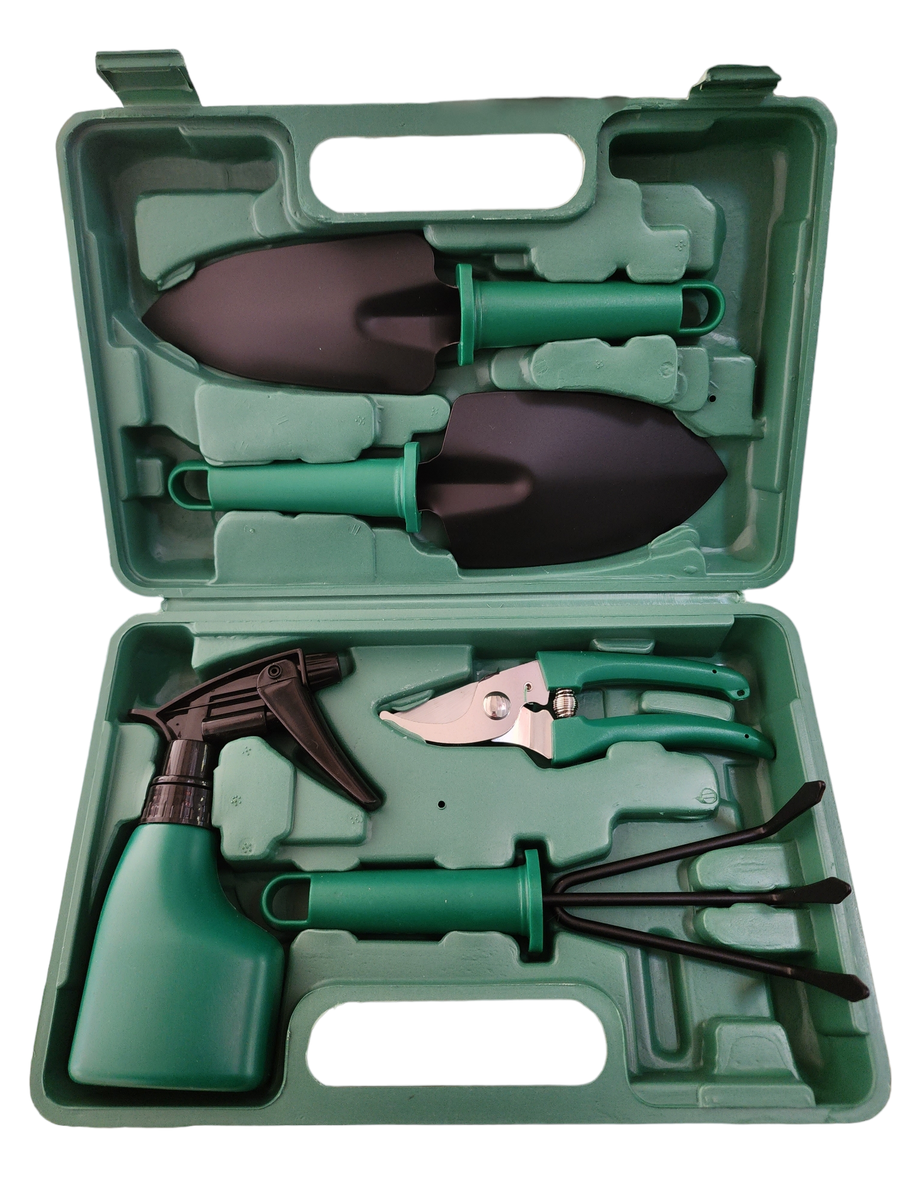 Potted Gardening Tool Set 5 Piece Set - Green