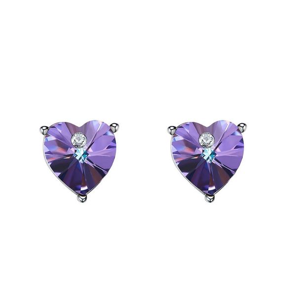 Crystalli Mirror Heart Crystal Earrings