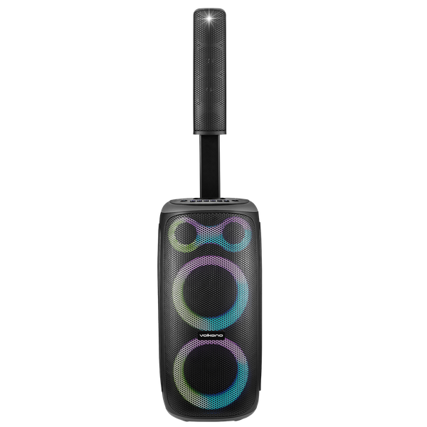 Volkano Vegas Series Dual 6.5" Portable Tower Speaker with Wireless Mics