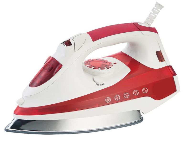 2000W Steam Iron - Vertical, Self Cleaning &amp; Teflon Soleplate - Blue/White