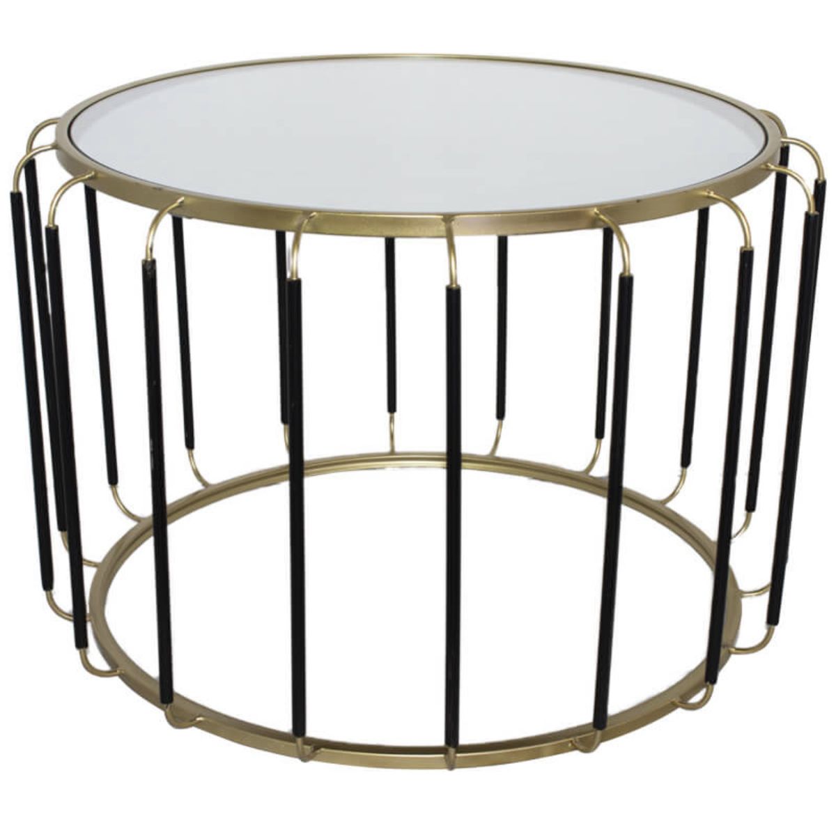 Black/Gold Round Coffee Table - 76 x 47 cm | Shop Today. Get it