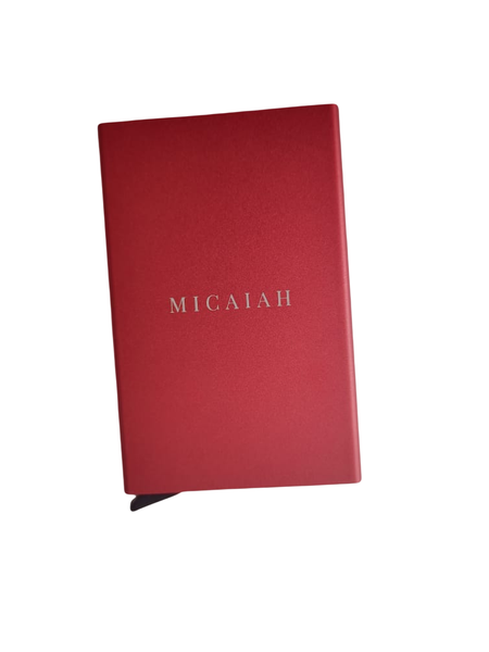 Anti-Theft RFID Aluminum Slide Up Wallet - Red