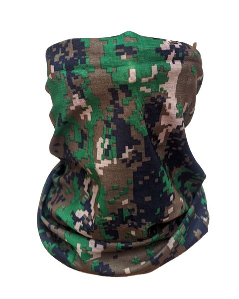 SKA Tube Mask - Digital Print Green &amp; Brown