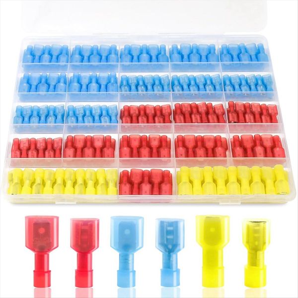 280 Pcs Spade Connector Kit 22-10Awg Quick Compatible with Universal