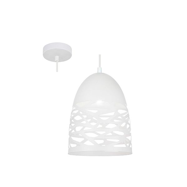 Pendant Metal White E27 - 1x28w