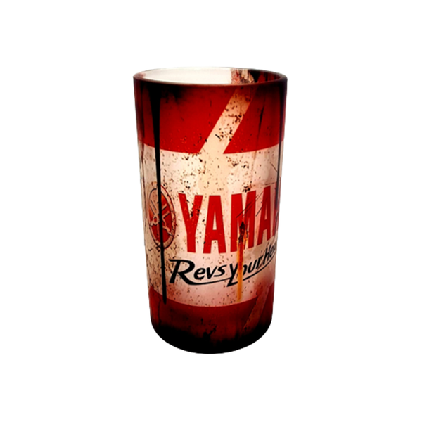 Frosted Glass Beer Stein Yamaha Themed