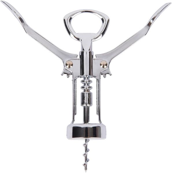 Zinc Alloy Wing Corkscrew Wine Opener with Beer Bottle Cap Remover