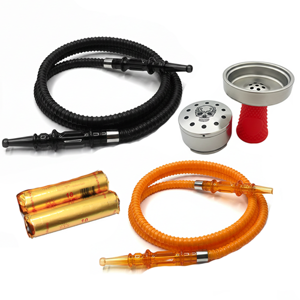Combo Set - 2 - Hookah pipes / 1 Hookah head / 2 Charcoal Rolls